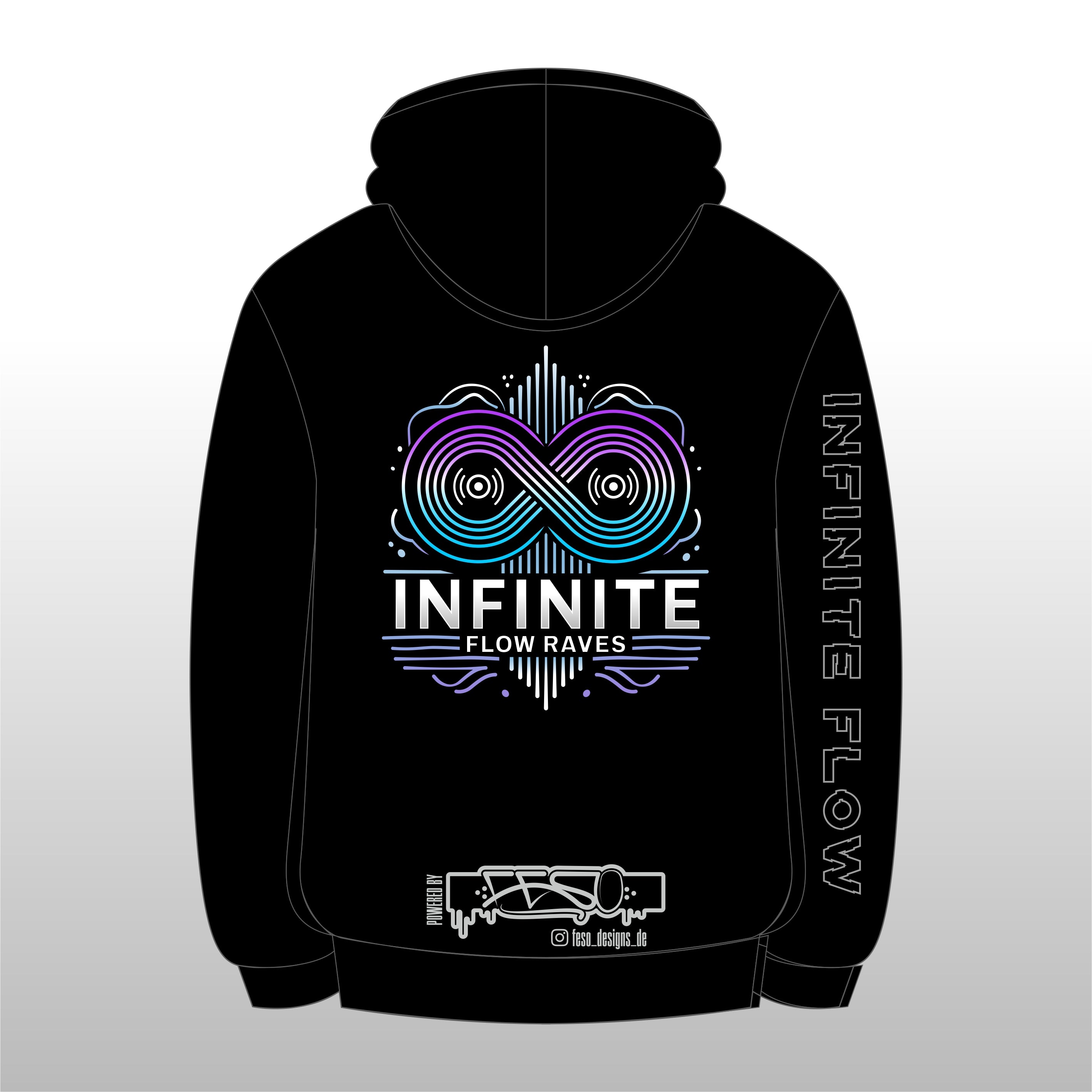 Hoodie mit Logo+Armprint